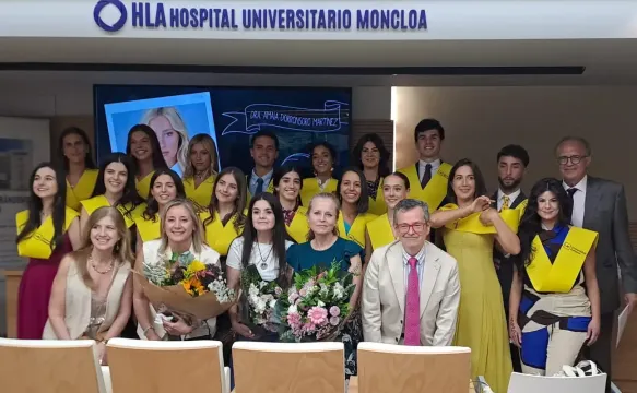 Members of the 10th class of doctors trained at HLA Moncloa University Hospital